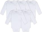 Burt's Bees Baby baby-boys Bodysuits, 5-pack Short & Long Sleeve One-pieces, 100% Organic Cotton